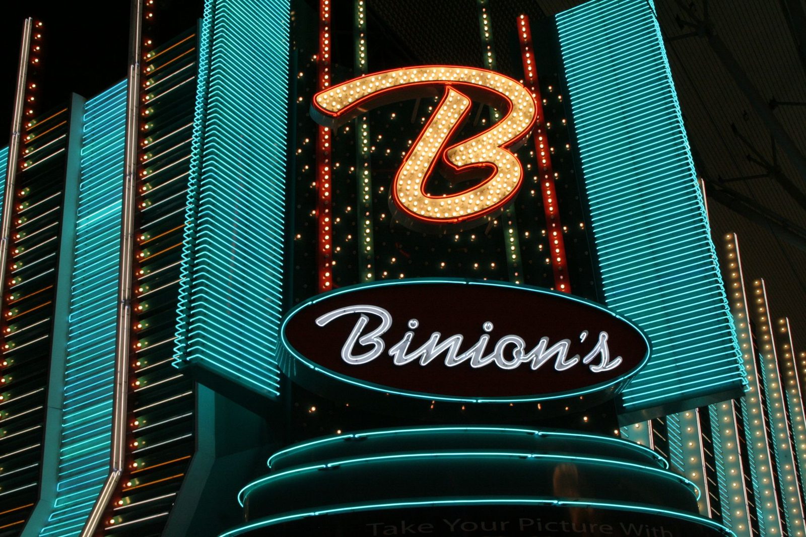 Papan neon kasino Binion's